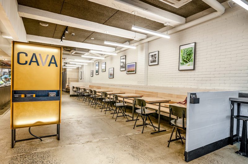 Blueberry Builders & Cava Grill project. View our remodeling contractors' work in hospitality construction. At Blueberry, we bring passion and creativity to every project.